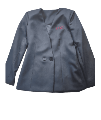 SACO AZUL DAMA LOGO PLATA